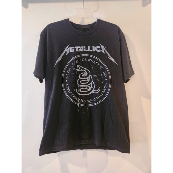 Metallica Black Album Snake Graphic T Shirt Mens Size Large Band Merch - Picture 1 of 7